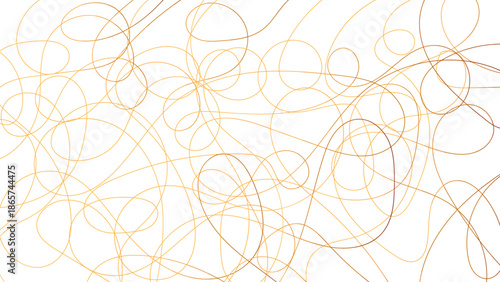 Abstract gold lines chaotic network on white background luxury golden threads geometric web modern minimalist seamless texture high resolution wallpaper