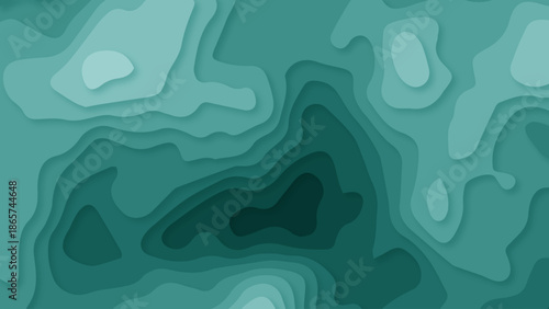Abstract mint green topographic map with swirling patterns and gradient shades	
