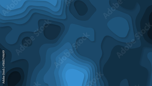 Abstract dark blue topographic map with swirling patterns and gradient shades	
