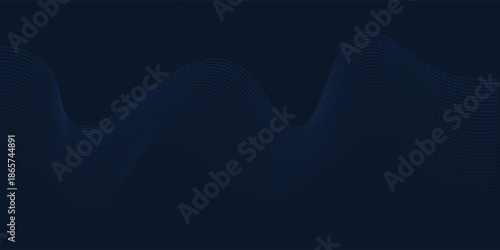 Abstract wave of particles on dark background. Technology backdrop. Pattern for presentations. eps10