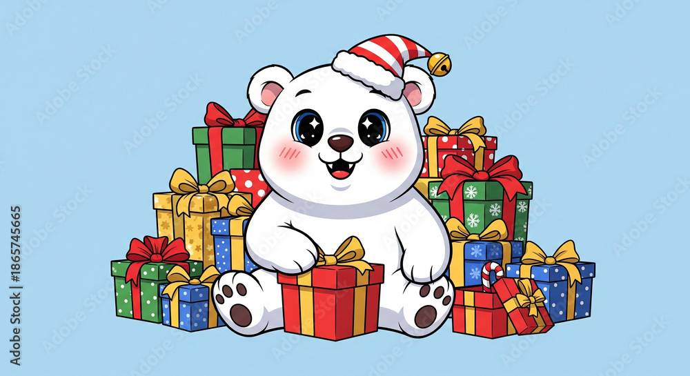 Obraz premium teddy with gifts