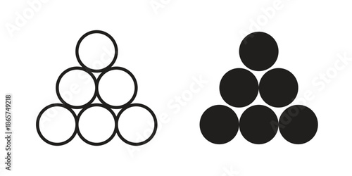 Ball pile icons Black vector illustration for social media, app, and web