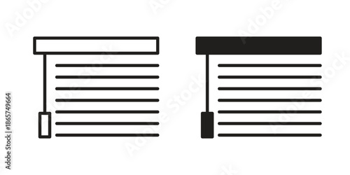 Blinds icons Black vector illustration for social media, app, and web