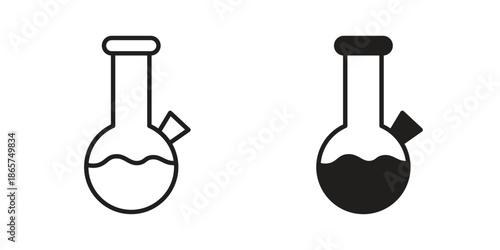 Bong icons Black vector illustration for social media, app, and web