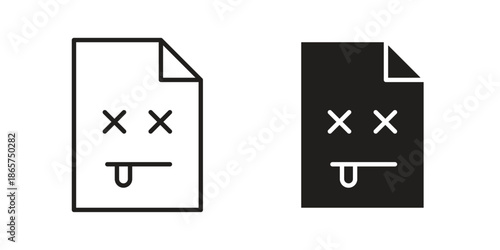 Broken Image icons Black vector illustration for social media, app, and web