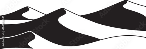 Abstract black and white wave design