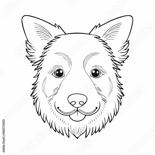vector illustration of cartoon dog