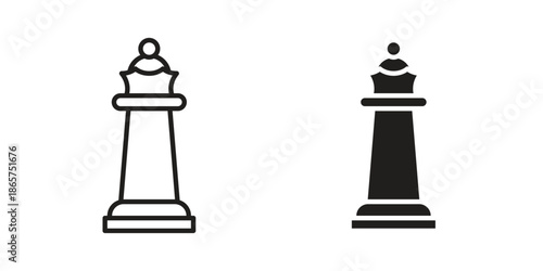 Chess queen icons Black vector illustration for social media, app, and web
