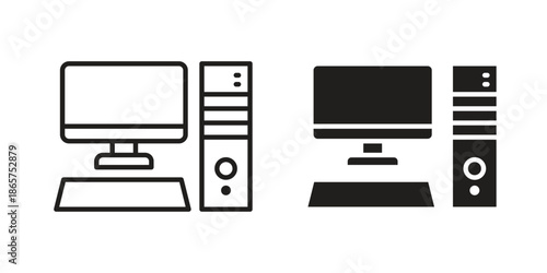 Computer icons Black vector illustration for social media, app, and web