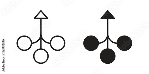 Consolidation icons Black vector illustration for social media, app, and web