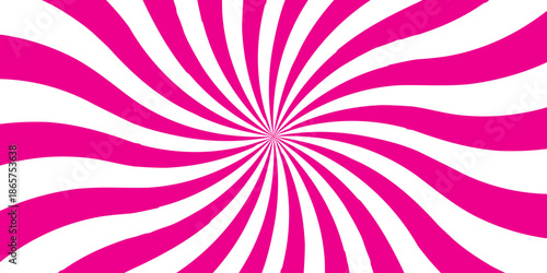 Sunburst Modern retro vintage sunrise pink sunbeam element spiral striped. Spiral starburst and striped pattern abstract geometric retro sunrays line wavy texture.	