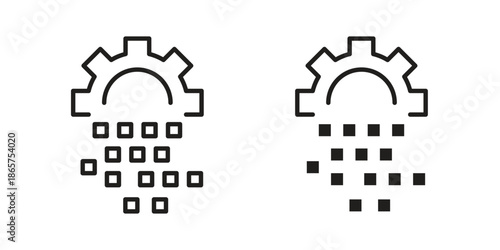Digital transformation icons Black vector illustration for social media, app, and web