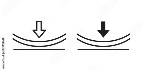 Elastic icons Black vector illustration for social media, app, and web