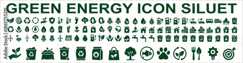 GREEN ENERGY  icon siluet 