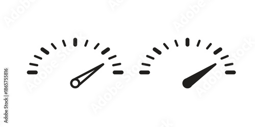 Gauge icons Black vector illustration for social media, app, and web