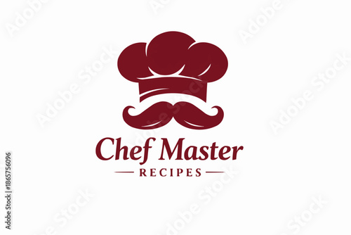 A simple chef master logo design with a circular shape and text