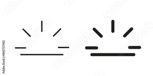 Keyboard brightness icons Black vector illustration for social media, app, and web