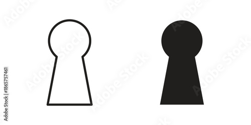 Keyhole icons Black vector illustration for social media, app, and web