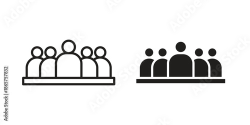 Leadership icons Black vector illustration for social media, app, and web