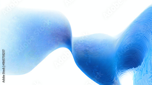 An abstract image that features flowing blue lines