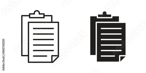 Paste icons Black vector illustration for social media, app, and web
