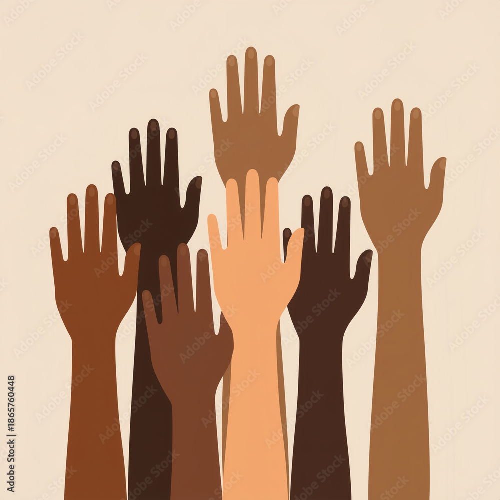 Obraz premium Black History Month modern flat vector illustration celebrating African culture and heritage