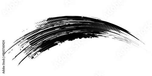 vector black line, grunge brush strokes ink paint isolated on white background. eps 10
