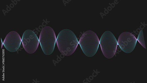 Abstract black lines wave curve motion on white background.  wave curvy line design elements with minimal texture reflecting on isolated on black background 