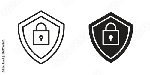 Security icons Black vector illustration for social media, app, and web