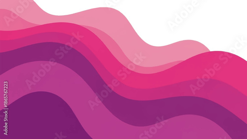 Flowing waves of pink and purple hues create a vibrant, abstract background