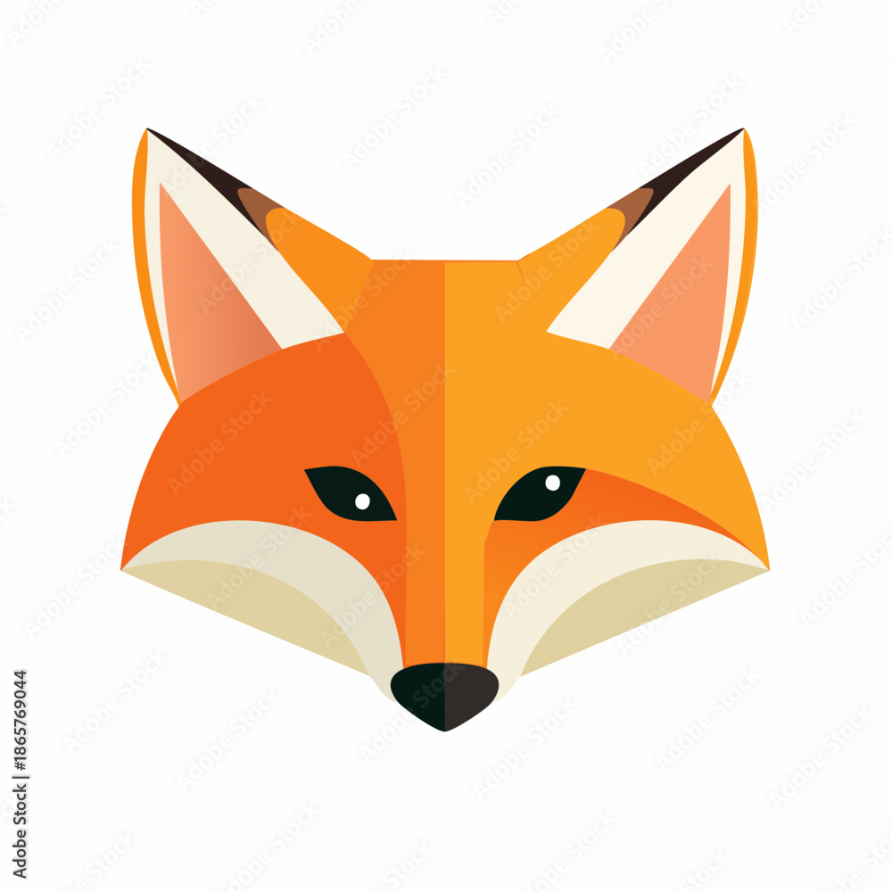 Obraz premium red fox vector illustration
