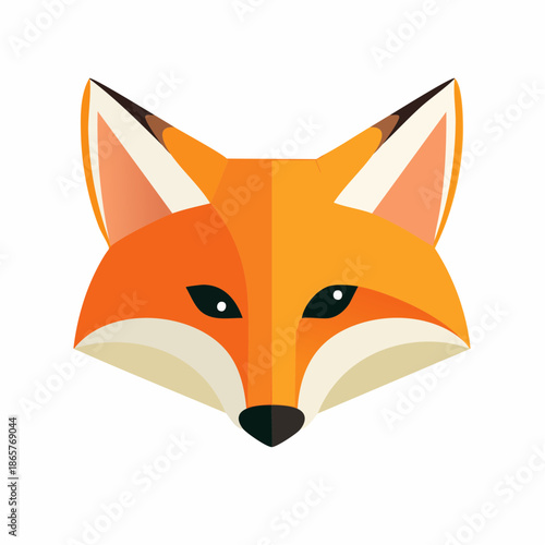 red fox vector illustration
