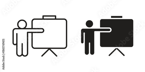 User chalkboard icons Black vector illustration for social media, app, and web