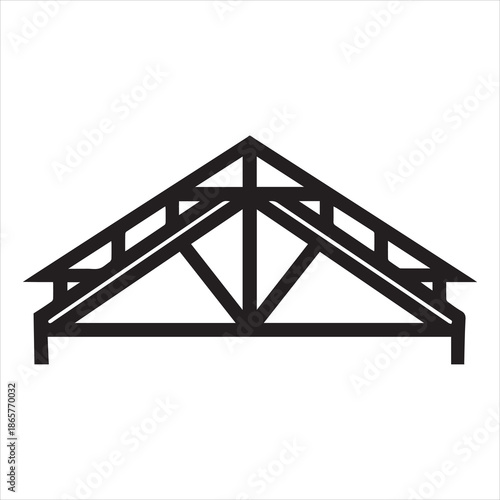 Steel Truss Beam Vector Illustration