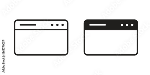Window icons Black vector illustration for social media, app, and web