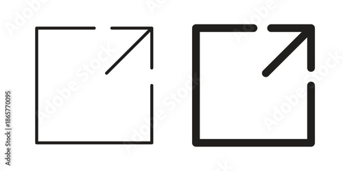 Window Maximize icons Black vector illustration for social media, app, and web