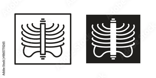 X ray icons Black vector illustration for social media, app, and web
