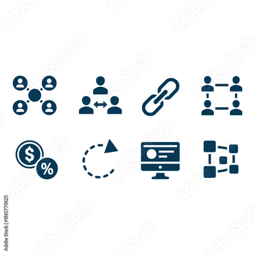 Collection of business and finance icons for web and mobile applications