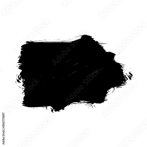 Rough Serrated Edge Black Paint Label