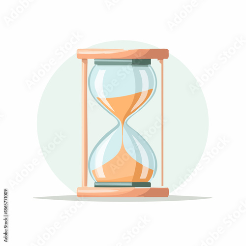 hourglass on white background