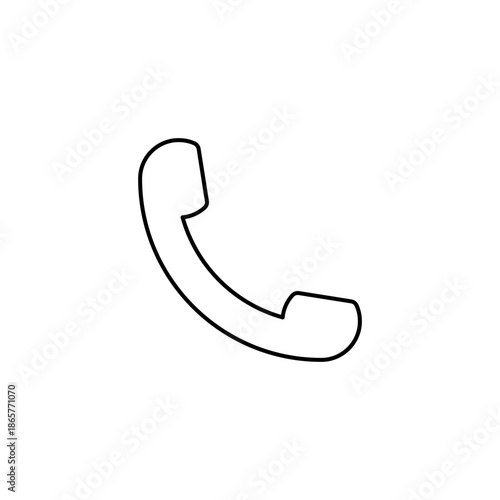 Classic telephone receiver icon for communication and contact symbols