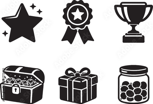 Teacher Sports & PE Items Black Silhouette Icon Bundle eps