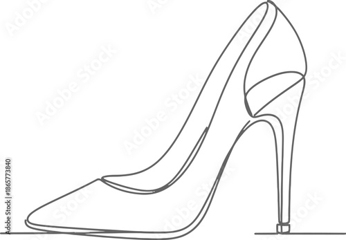 Elegant high heel shoe illustration