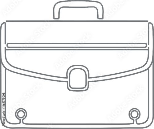 Simple line drawing of a briefcase