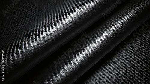 Wallpaper Mural A close-up view of the carbon fiber fabric, showcasing its texture and pattern Torontodigital.ca