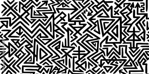 Geometric Patterns Intertwined in Complex Design