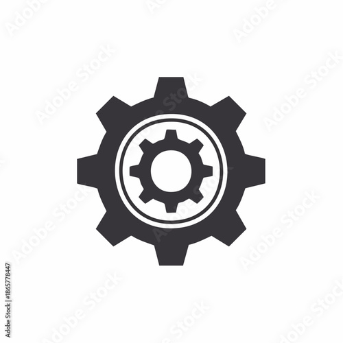 gear icon on metal internet button