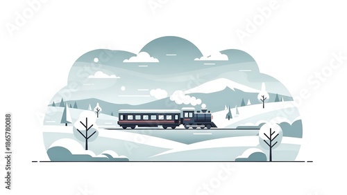 Winter Train Journey