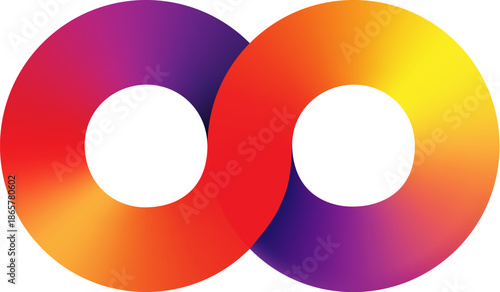 Vibrant color infinity logo