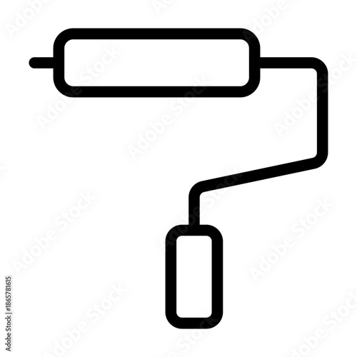 Paint roller icon for painting, coating, renovation, and creative design.